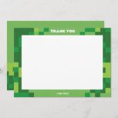 Pixelated Gamer Party Bedankkaart (Voorkant / Achterkant)