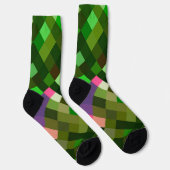 Pixelated Green Sokken (Rechts)