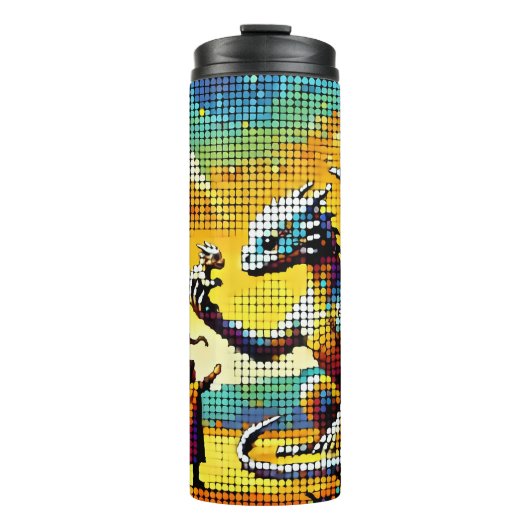 pixelated image of a dragon trainer thermosbeker (Voorkant)