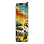 pixelated image of a dragon trainer thermosbeker (Gedraaid links)