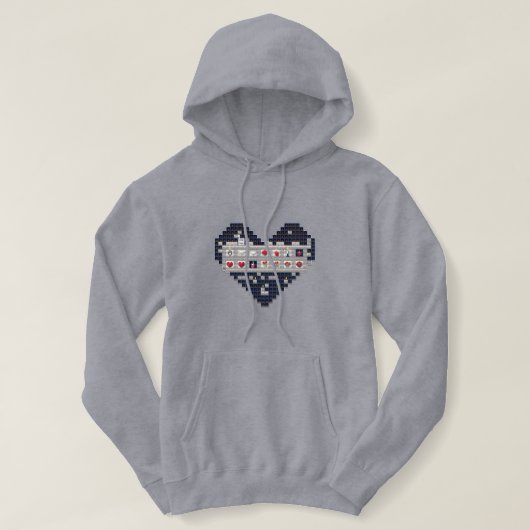 Pixelated Liefde Hoodie (Design voorkant)