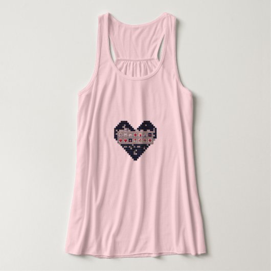Pixelated Liefde Tanktop (Design voorkant)
