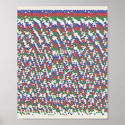 Pixelated Mathematical Pattern  Poster (Voorkant)