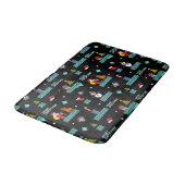 Pixelated Merry Christmas Pattern - Retro Design Badmat (Gekanteld)