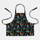Pixelated Merry Christmas Pattern - Retro Design Schort (Voorkant)