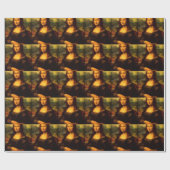 Pixelated Mona Lisa Cadeaupapier (Vlak)