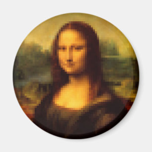 Pixelated Mona Lisa Magneet