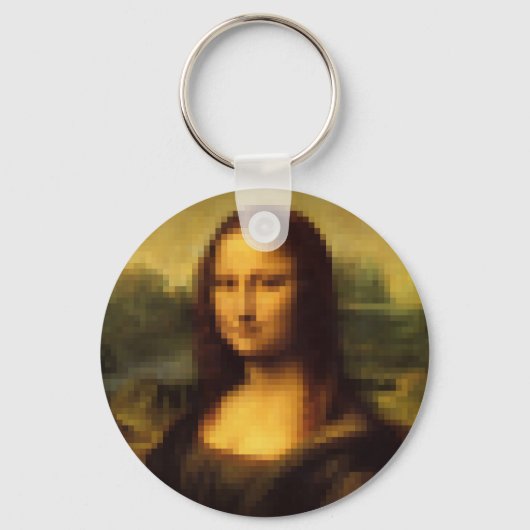 Pixelated Mona Lisa Sleutelhanger (Voorkant)