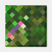 Pixelated Pattern - Groen Magneet (Voorkant)