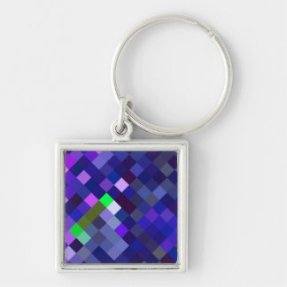 Pixelated Pattern - Indigo Sleutelhanger
