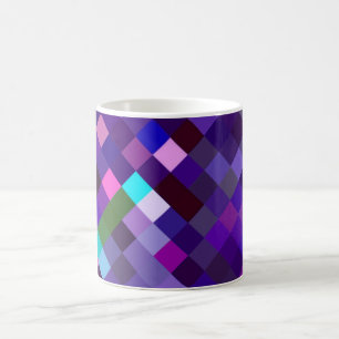 Pixelated Pattern — Paars Koffiemok