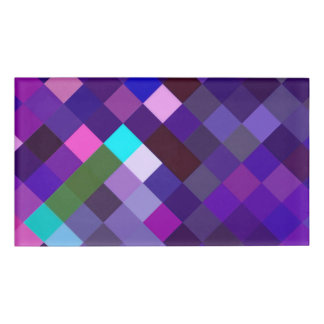 Pixelated Pattern — Paars Naambadge
