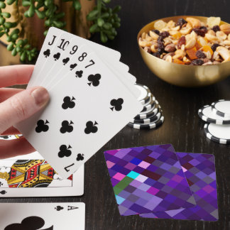 Pixelated Pattern — Paars Pokerkaarten