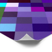 Pixelated Pattern — Paars Poster (Hoek)