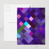 Pixelated Pattern - Purple Briefkaart (Voorkant / Achterkant)