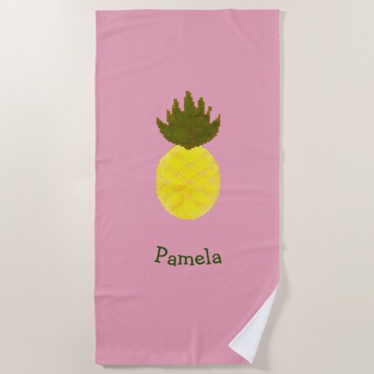 Pixelated Pineapple Strandlaken (Voorkant)