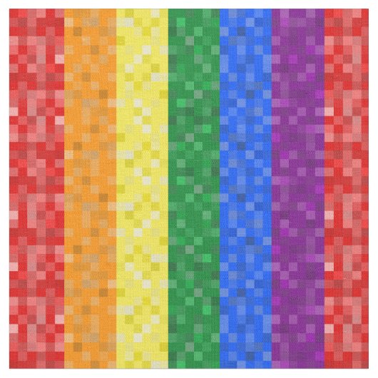 Pixelated Pride Stof (Close Up)