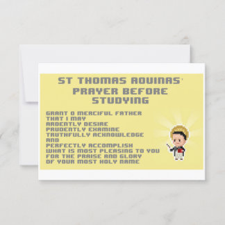 Pixelated Thomas Prayer Card Kaart