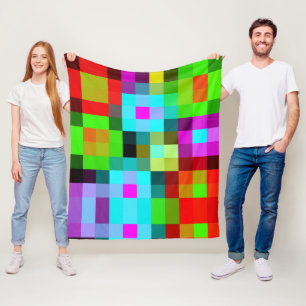 Pixeled Fleece Blanket