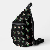 Pixeled Green Hummingbird Sling Bag (Rechterhoek)