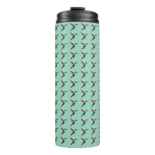 Pixeled Green Hummingbird Thermosbeker