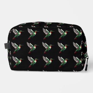 Pixeled Green Hummingbird Toilettasje