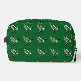 Pixeled Green Hummingbird Toilettasje