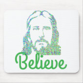Pixeled Image of Jesus Desktop Computer Mousepad Muismat (Voorkant)