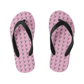 Pixeled Pink Hummingbird Kinder Teenslippers (Voetbed)