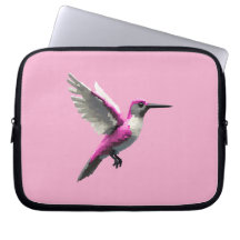 Pixeled Pink Hummingbird