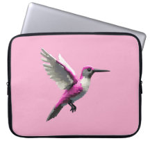 Pixeled Pink Hummingbird