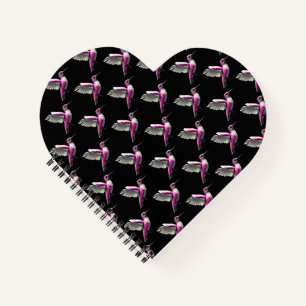 Pixeled Pink Hummingbird Notitieboek