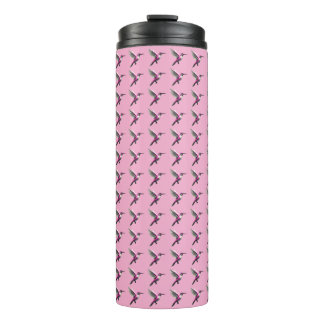 Pixeled Pink Hummingbird Thermosbeker