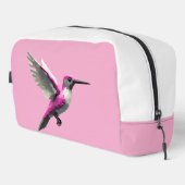 Pixeled Pink Hummingbird Toilettasje (Rechterhoek)