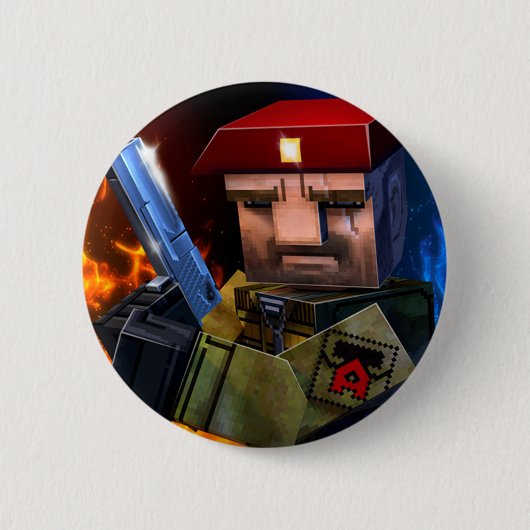 Pixelfield Game | Brutal Warrior Button (Voorkant)
