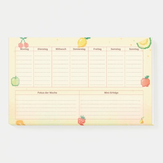 Pixelfrüchte Wochenplaner Post-it® Notes (Voorkant)