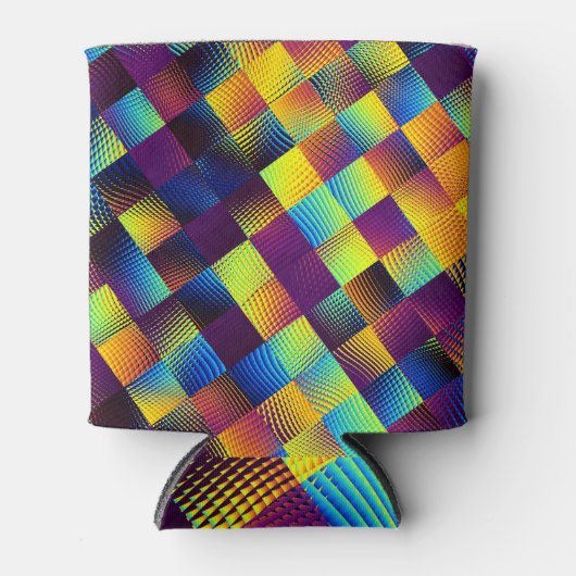 Pixelkunst Geometrisch Abstract Blikjeskoeler (Voorkant)