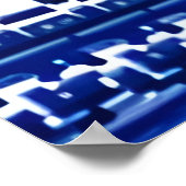 Pixelkunst, stad in sneeuw | AI Art Poster (Hoek)