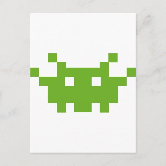 pixelmonster ouderwets gamen briefkaart (Voorkant)
