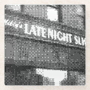 pixelpizzaplaats glazen onderzetter