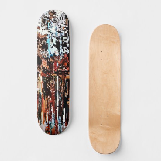 Pixels corrompus Abstrait Planche de Skateboard Ar (Recto)