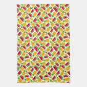 Pixels de fruits 1980 Style serviette de cuisine (Vertical)