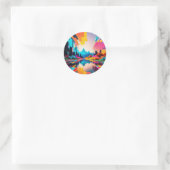 Pixels Mania Ronde Sticker (Tas)
