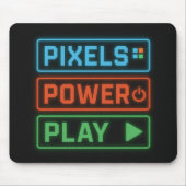 Pixels Power Play – Conception de Tapis de Souris  (Devant)