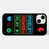 Pixels Power Play coque iphone - Retro Gamer Phone (Verso (horizontal))