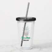 Pixelverse Rick Drooling Head Acryl Drinkbeker (Achterkant)
