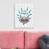 Pixelverse Rick Drooling Head Canvas Afdruk (Insitu (Woonkamer))