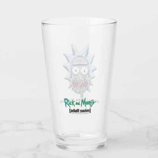 Pixelverse Rick Drooling Head Glas (Achterkant)