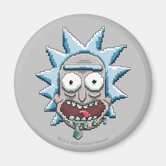 Pixelverse Rick Drooling Head Magneet (Voorkant)