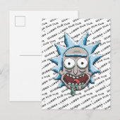 Pixelverse Rick Drooling Head Uitnodiging Briefkaart (Voorkant / Achterkant)
